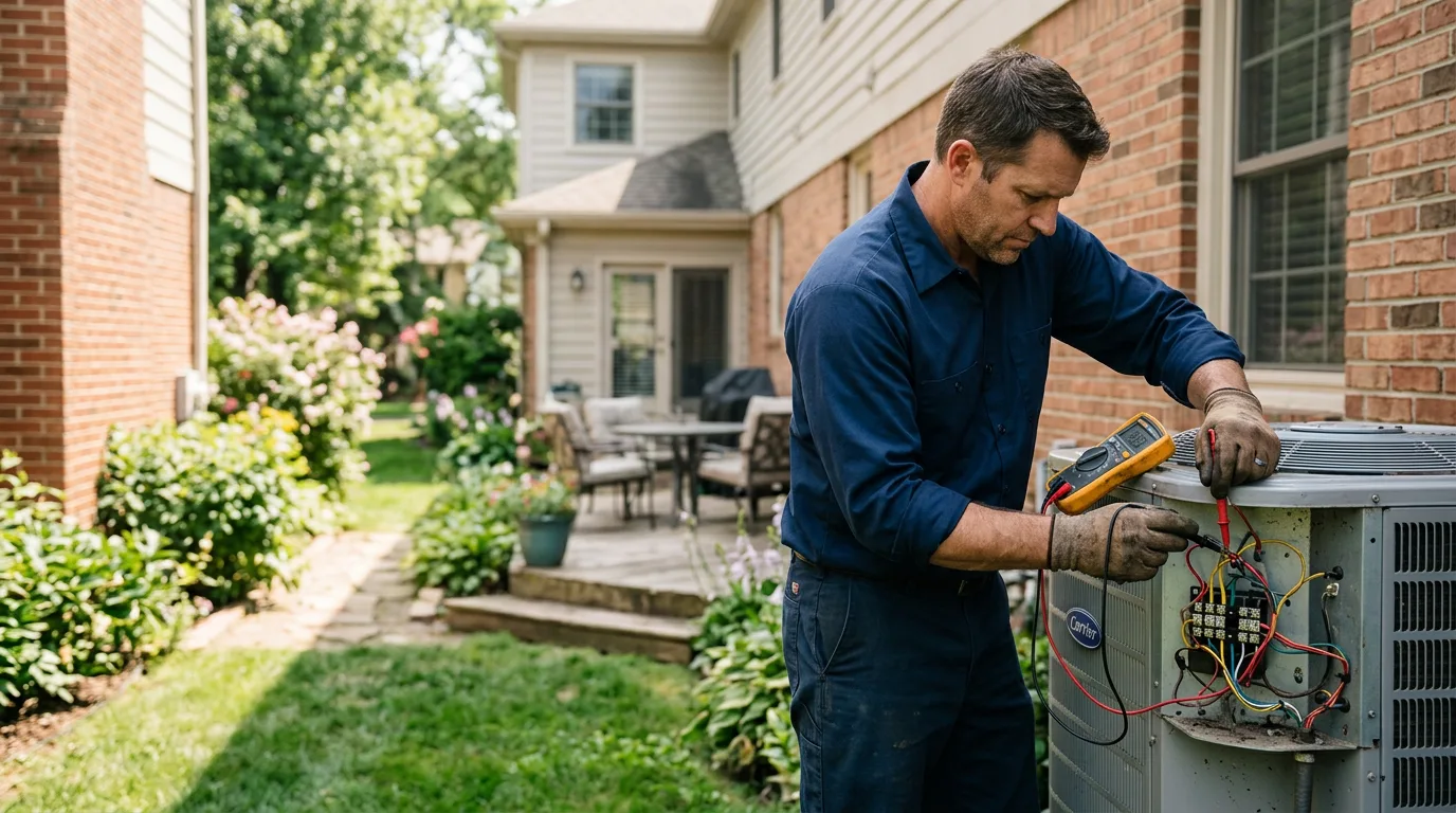 HVAC technician working near Delaware, OK